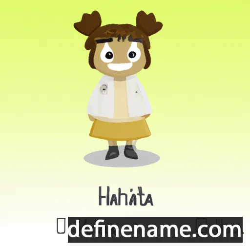 cartoon of the name Hine-kau-ataata