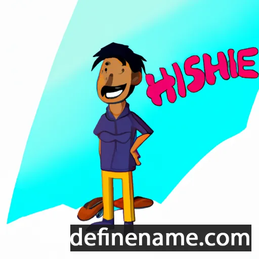 cartoon of the name Hinesh