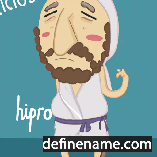 cartoon of the name Hipócrates