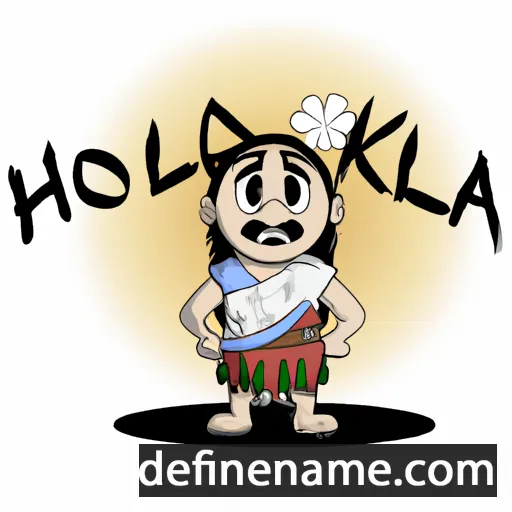 cartoon of the name Hokule'a