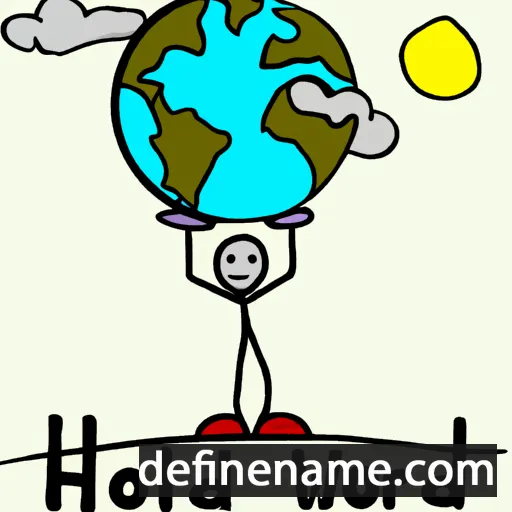 Hold-the-world cartoon