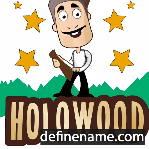 cartoon of the name Hollywood