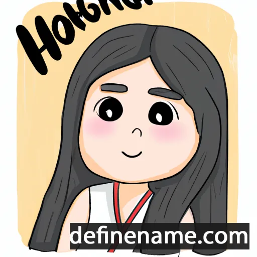 cartoon of the name Hong-hanh