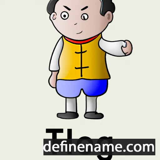 cartoon of the name Hongtao