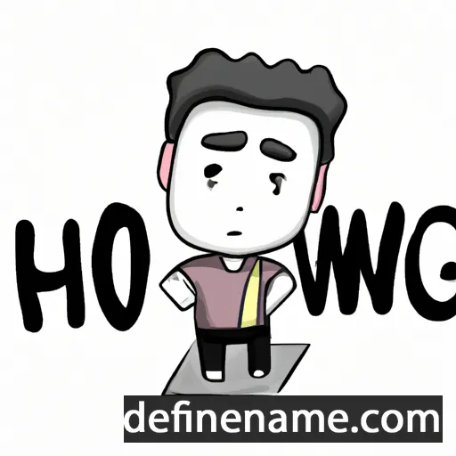 cartoon of the name Hongwen