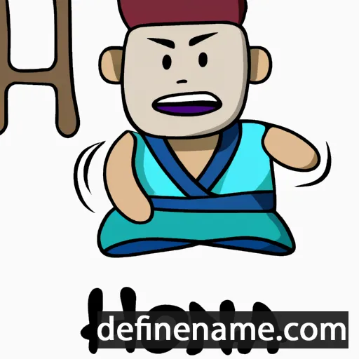 cartoon of the name Honja