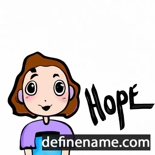 cartoon of the name Hopie