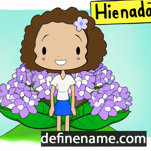 Hortência cartoon