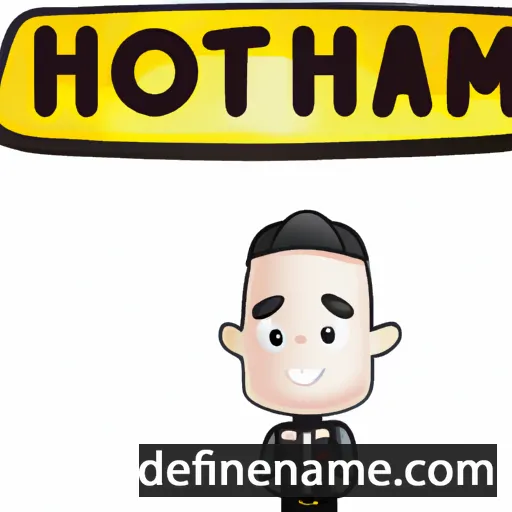 cartoon of the name Hotham