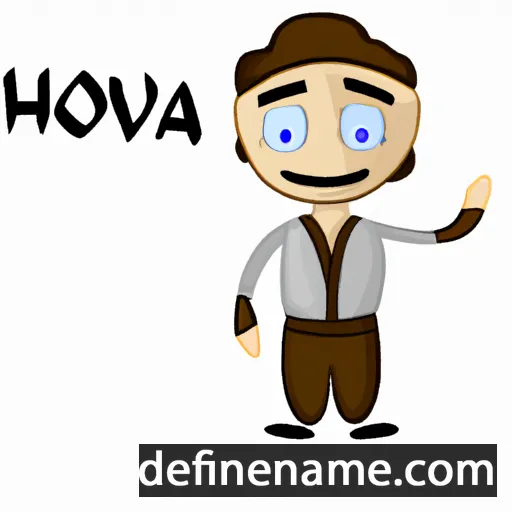 cartoon of the name Hovah