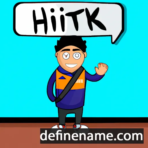 cartoon of the name Hriteek