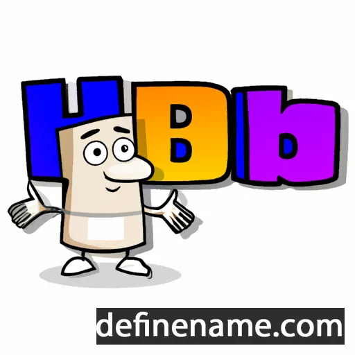 cartoon of the name Hub