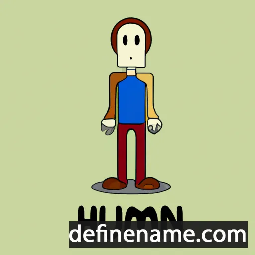 cartoon of the name Hueman