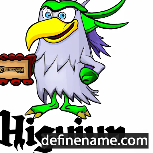 cartoon of the name Huginn