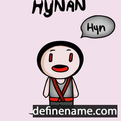 cartoon of the name Hunayn