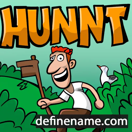 cartoon of the name Hunt