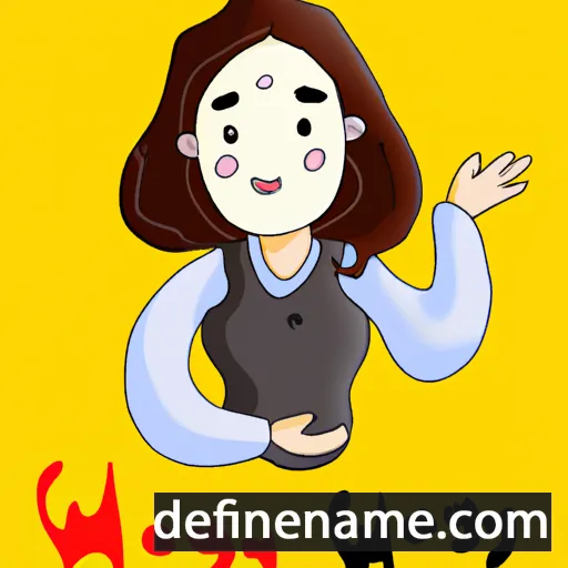 cartoon of the name Hwa-young