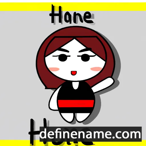 cartoon of the name Hyeon-a