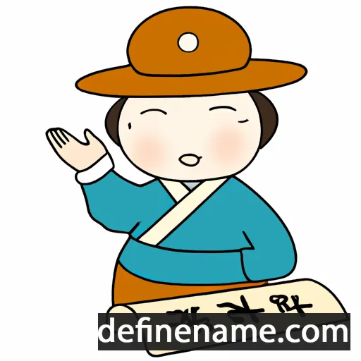 cartoon of the name Hyeon-gyeong