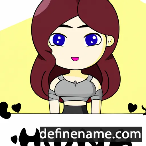 cartoon of the name Hyuna