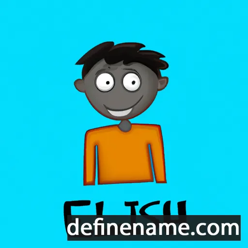 cartoon of the name Ilesh