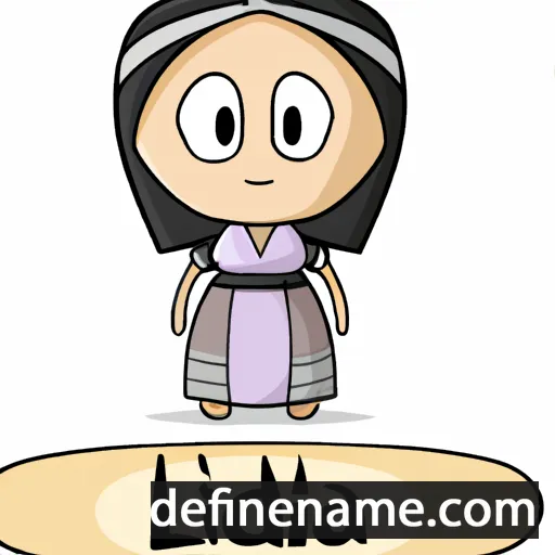 cartoon of the name Ilidia