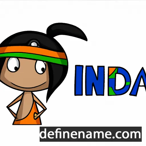 cartoon of the name Indía