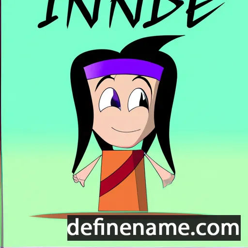 cartoon of the name Indine