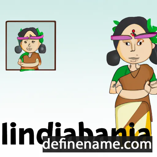 cartoon of the name Indirabai