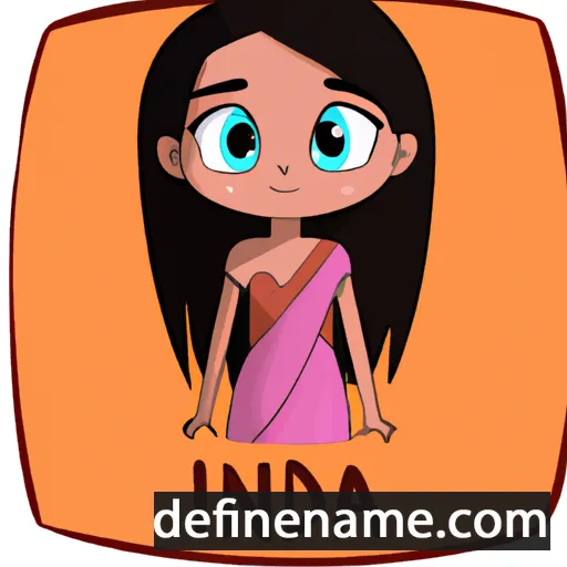 cartoon of the name Indiya