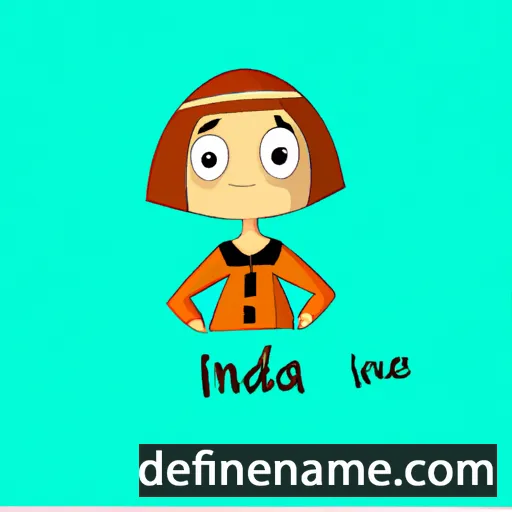 cartoon of the name Indrė