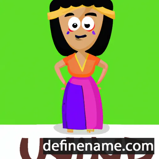 cartoon of the name Indu