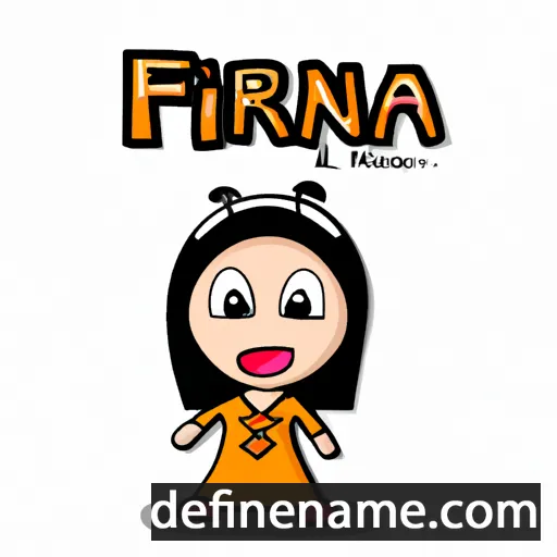 cartoon of the name Irfana