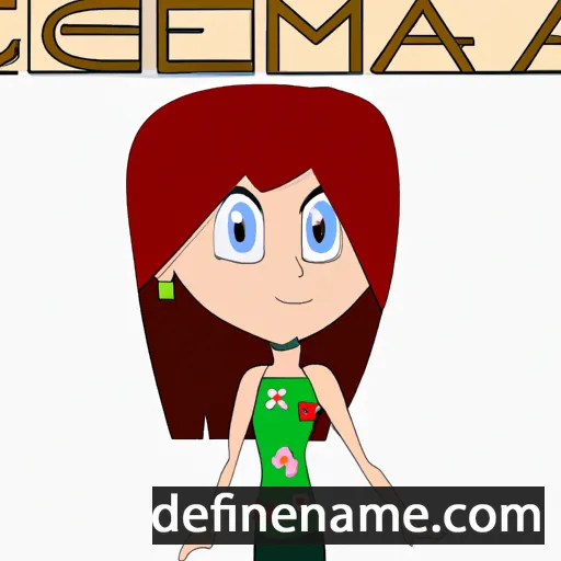 cartoon of the name Gemma