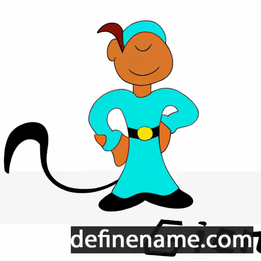 cartoon of the name Genie