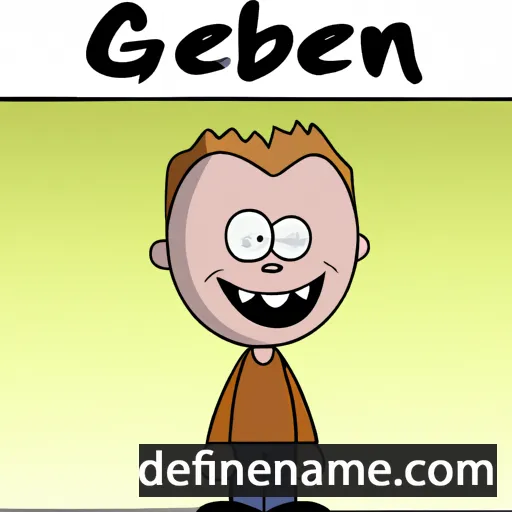 cartoon of the name Gerben