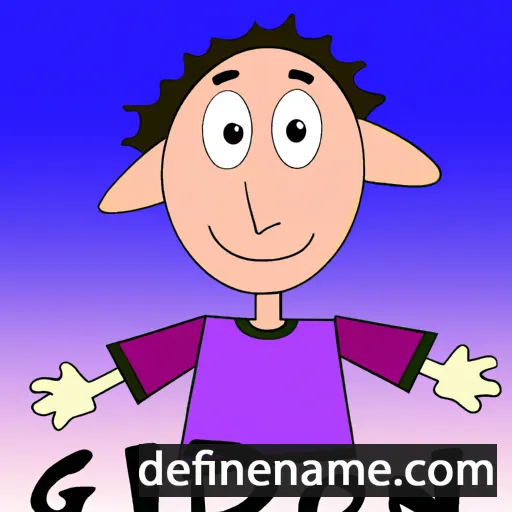 cartoon of the name Gidon