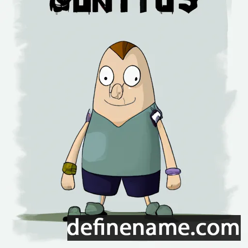 cartoon of the name Gintautas