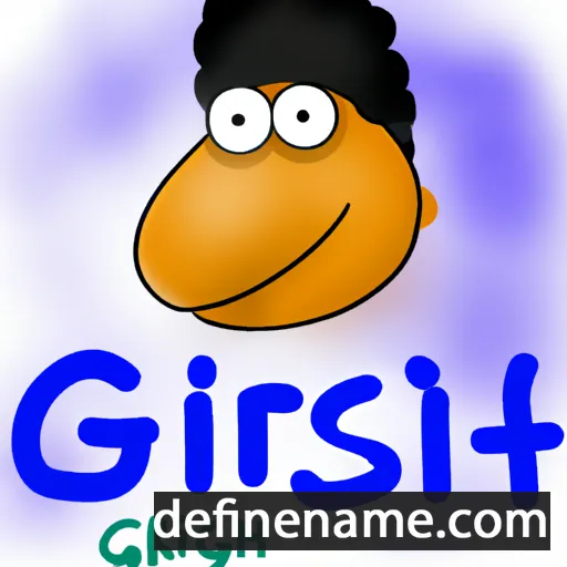 cartoon of the name Girish