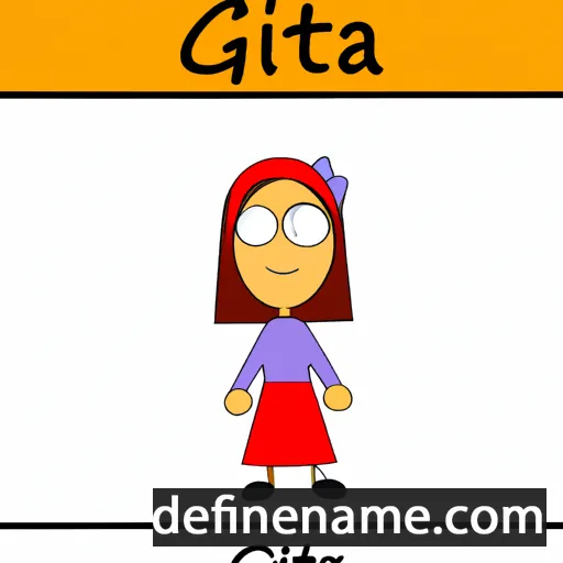 cartoon of the name Gitta