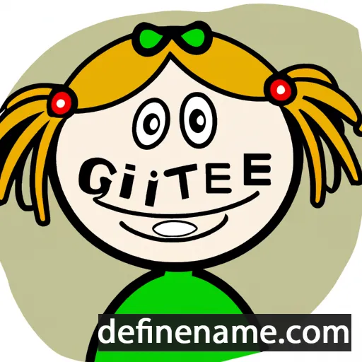 cartoon of the name Gitte