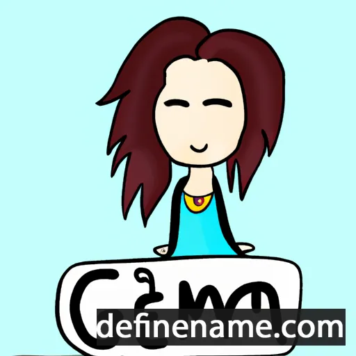 cartoon of the name Gizem