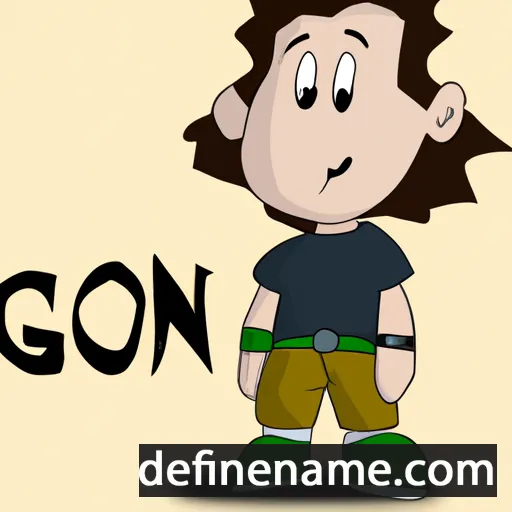 cartoon of the name Gjon