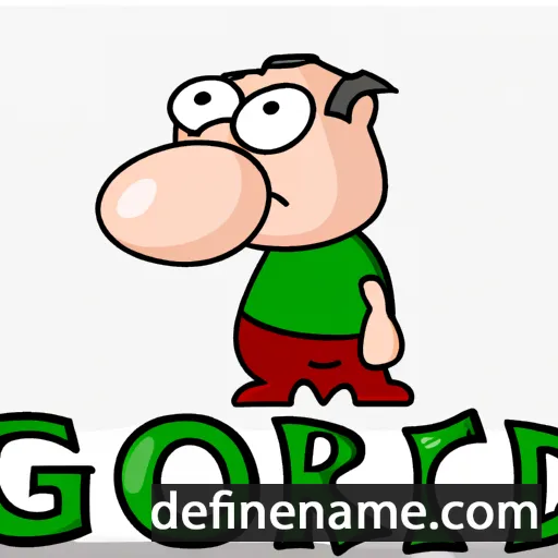 cartoon of the name Gjord