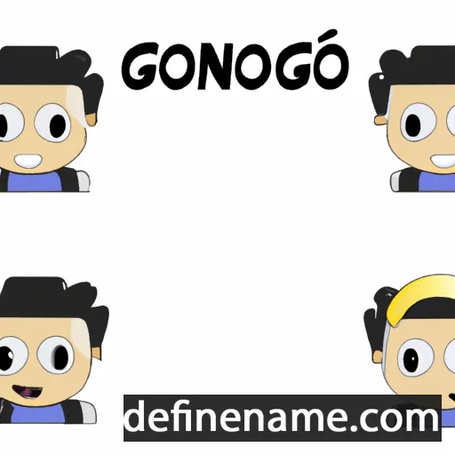 cartoon of the name Gonçalo