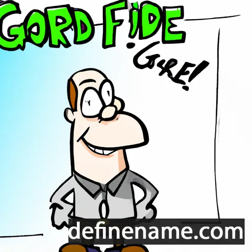 cartoon of the name Gordie