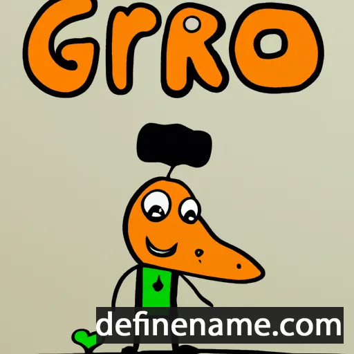 cartoon of the name Gro