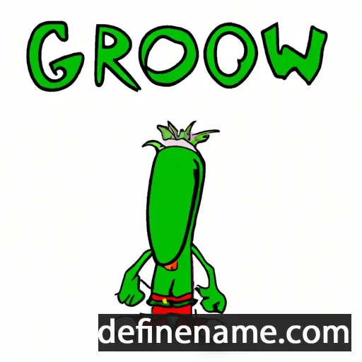 cartoon of the name Gronw