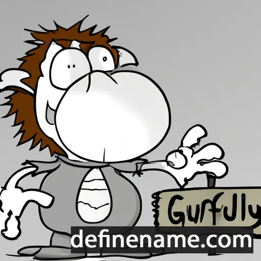 cartoon of the name Gruffydd