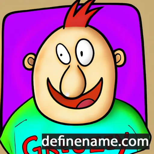 cartoon of the name Grzegorz